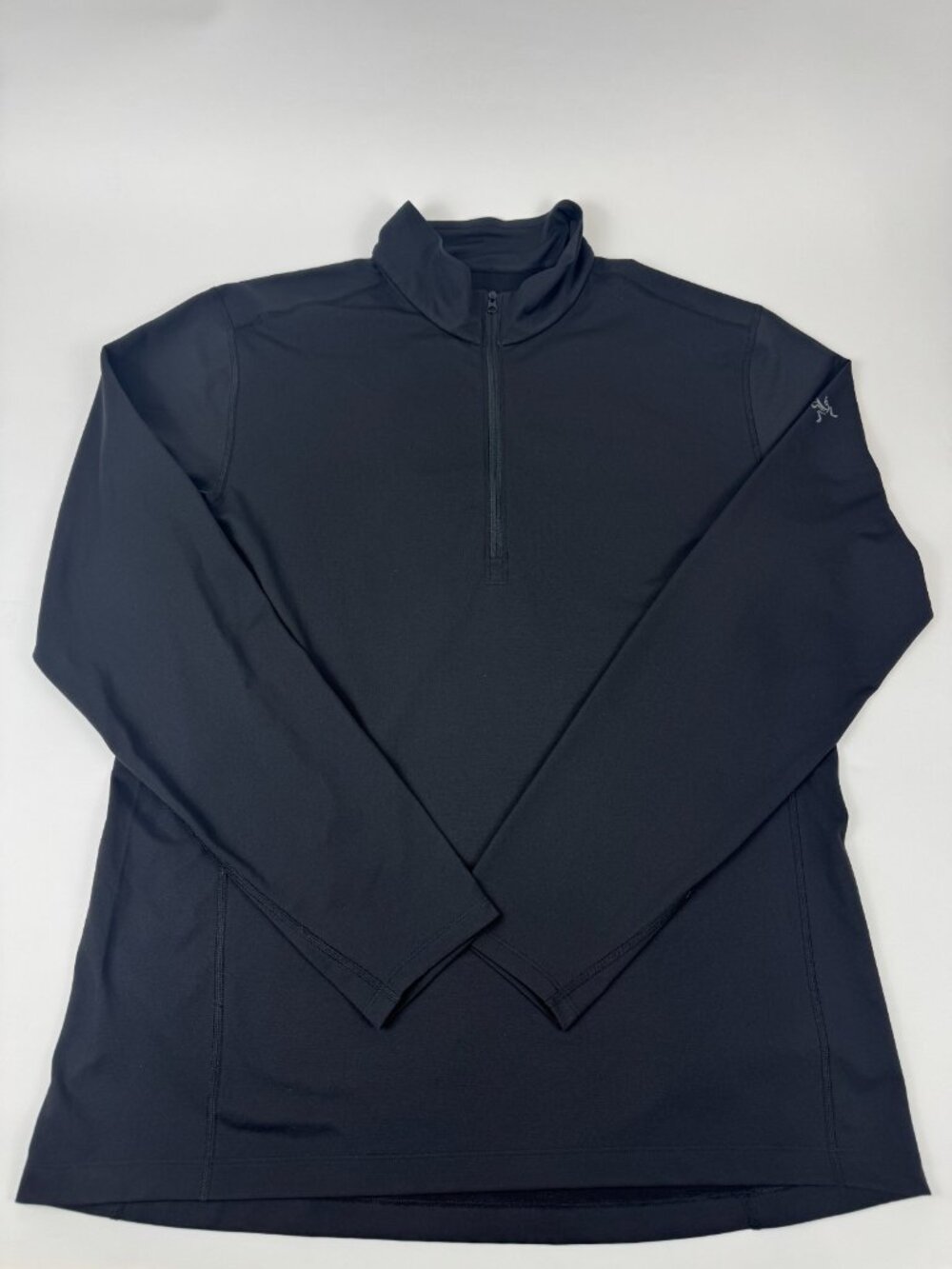 ARC'TERYX PHASE AR MENS XXL BASE LAYER 1/4 ZIP LONG SLEEVE Black PULLOVER Hiking
